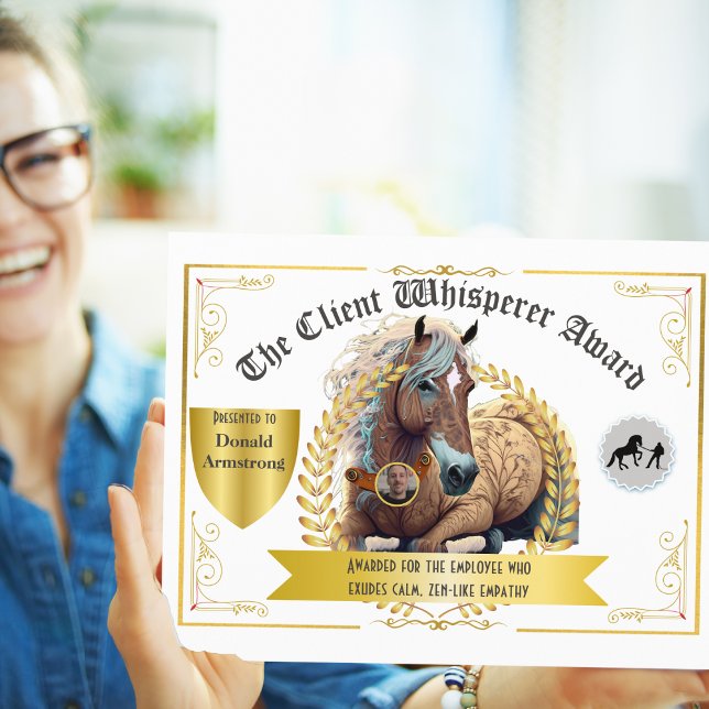 Appréciation amusante de l'employé - Whisperer cli (Funny employee appreciation awards lift morale and motivate people. )