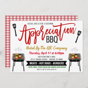Appréciation BBQ Grill Out Invitation