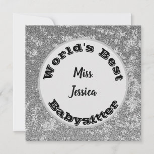 Appréciation de Babysitter Merci en argent marbré