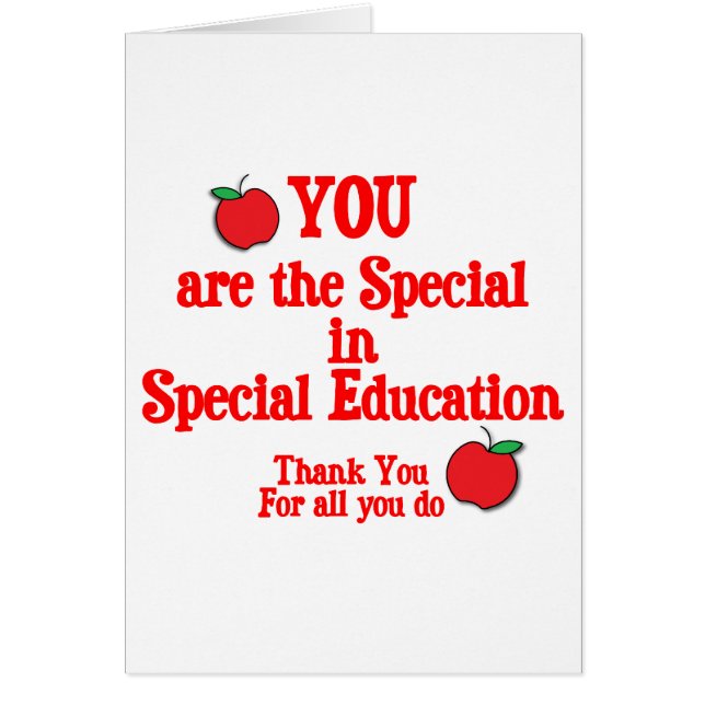 Appréciation d'éducation spéciale (Devant)