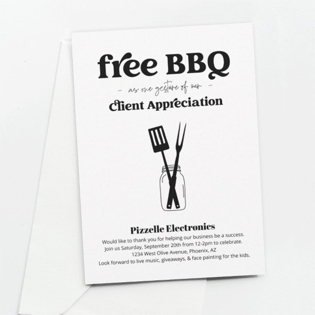 Appréciation du client Invitation de la partie BBQ (Créateur téléchargé)
