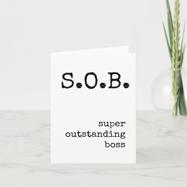 Appréciation du patron, Drôle, Carte Sarcastique (Devant)