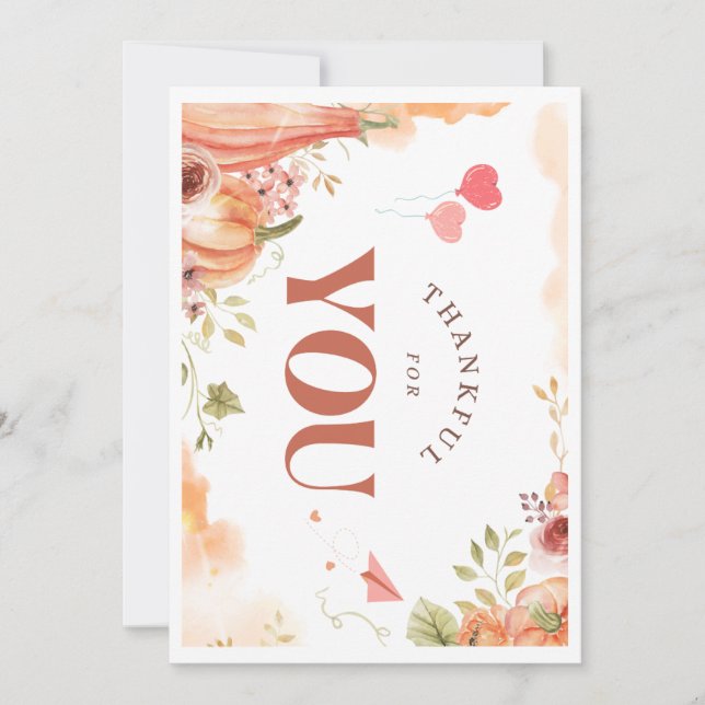 Appréciation sur mesure Thanksgiving carte cadeau  (Devant)