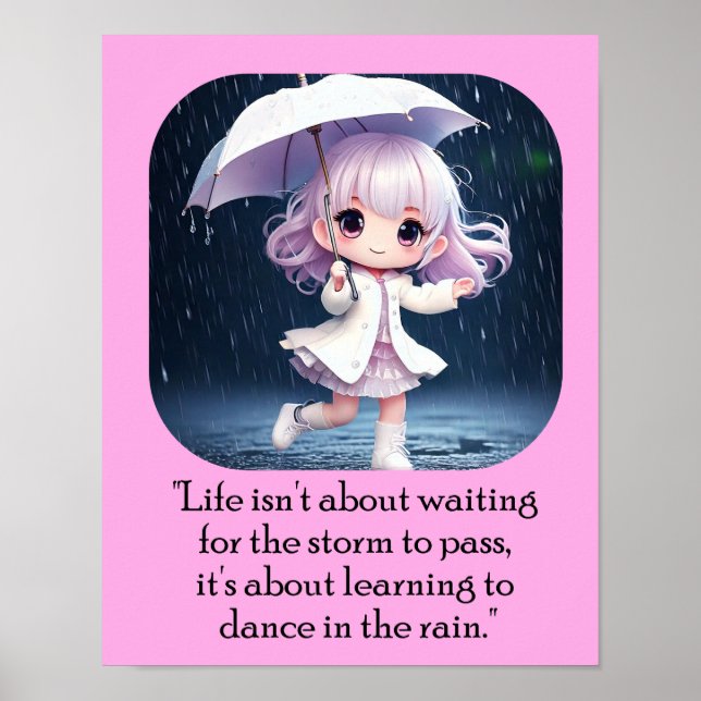 Apprendre à danser dans la pluie Poster d'art Chib (Devant)