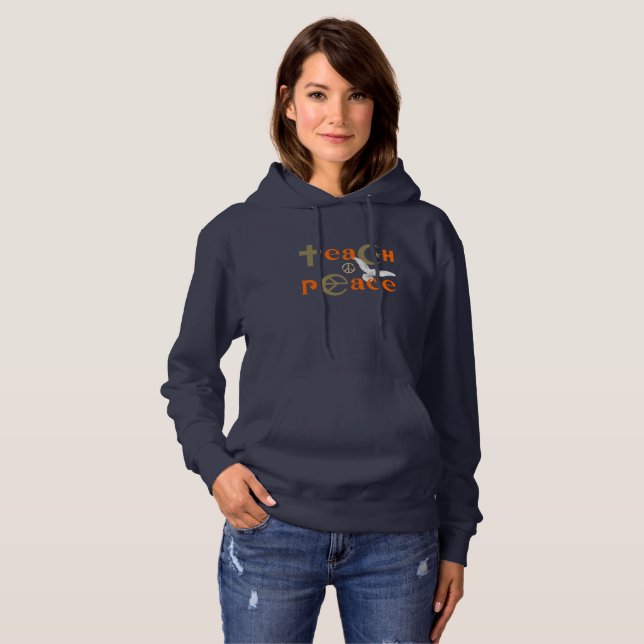 Apprendre la paix | Femmes Sweat - shirts à capuch (Devant entier)