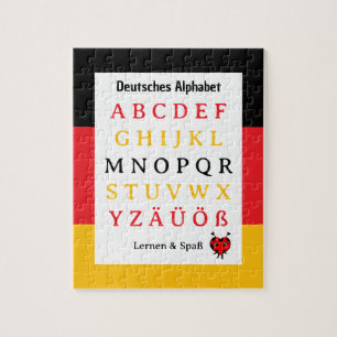 Apprendre l'alphabet allemand & puzzle amusant