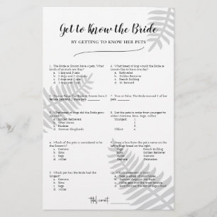 Apprenez à connaître l'épouse en apprenant à conna