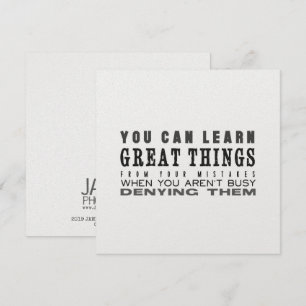 APPRENEZ DE GRANDES CHOSES 5.25 x 5.25 carte