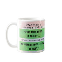 Apprenez la tasse à café ludique aussie lingo