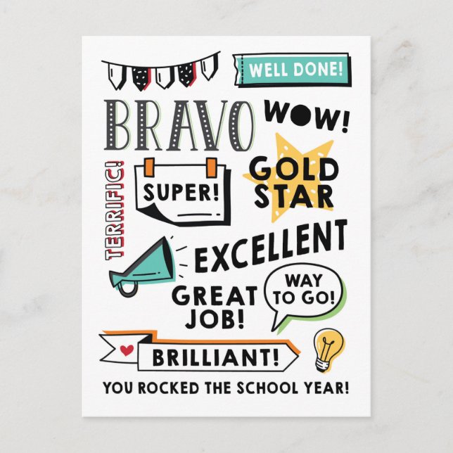 Apprentissage à distance Fin de l'année Carte post (Devant)