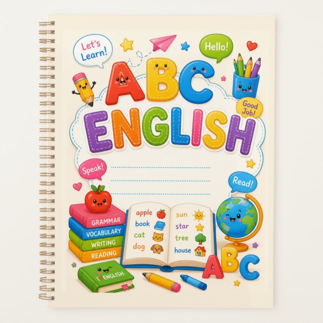 Apprentissage de l'anglais ABC pour enfants mignon (Devant)