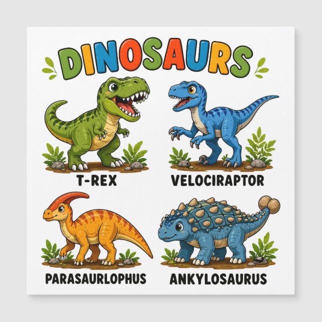 Apprentissage des espèces de dinosaures pour les e (Devant)