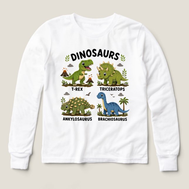 Apprentissage des espèces de dinosaures pour les e (Motif recto)
