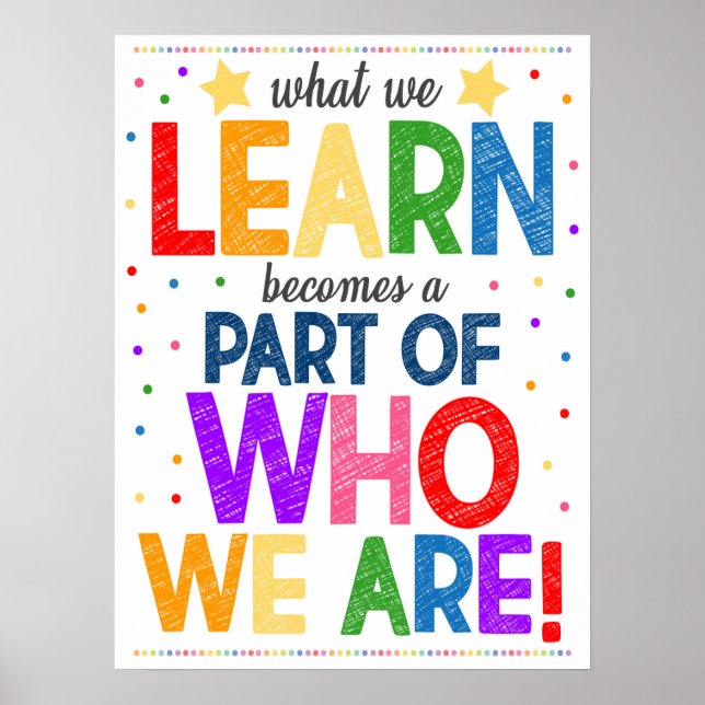 Apprentissage Rainbow Classroom Poster (Devant)