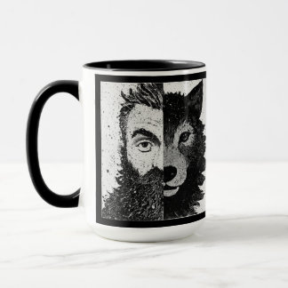 Approachable Wolf : Half Wolf Mug