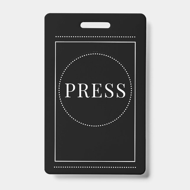 Appuyez sur Badge Noir (Avant)