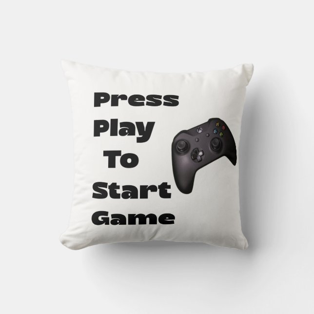Appuyez sur Play To StarT Game Coussin (Recto)
