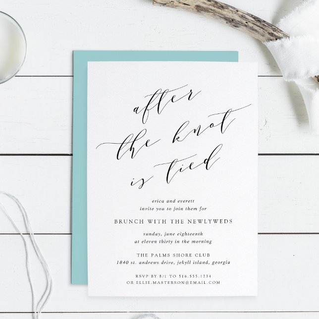 Après le noeud est lié | Mariage Brunch Invitation (Créateur téléchargé)