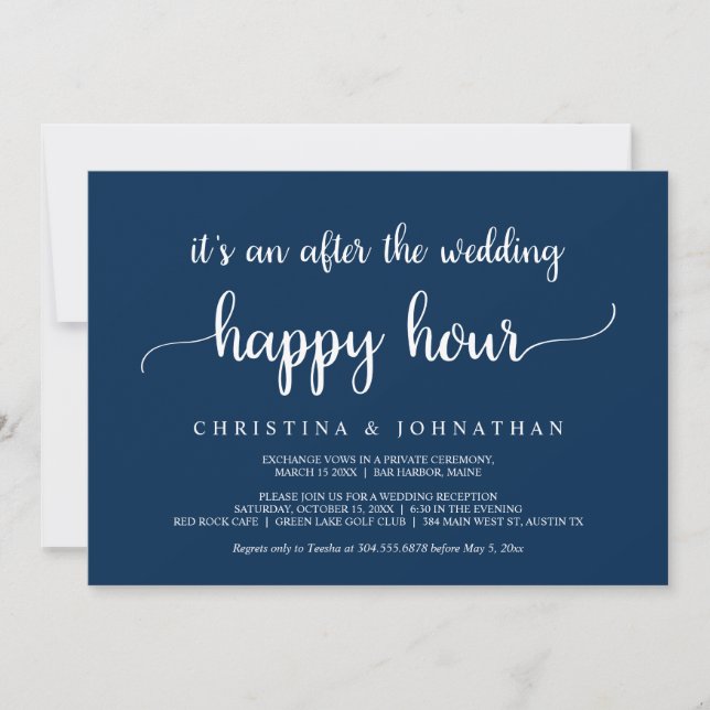 Après l'heureuse heure de mariage, Invitation de f (Devant)