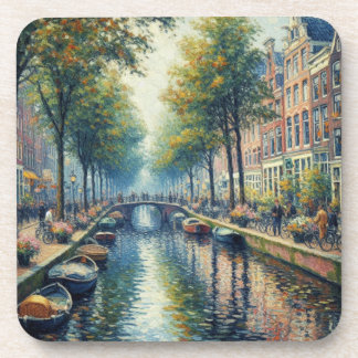 Après-midi d'automne au canal - Dessous de verre
