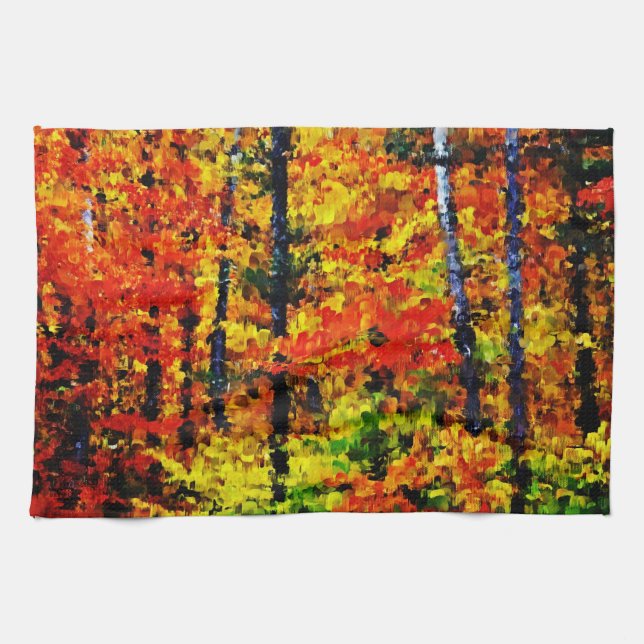 Après-midi d'automne - Peinture Art Serviette de c (Horizontal)