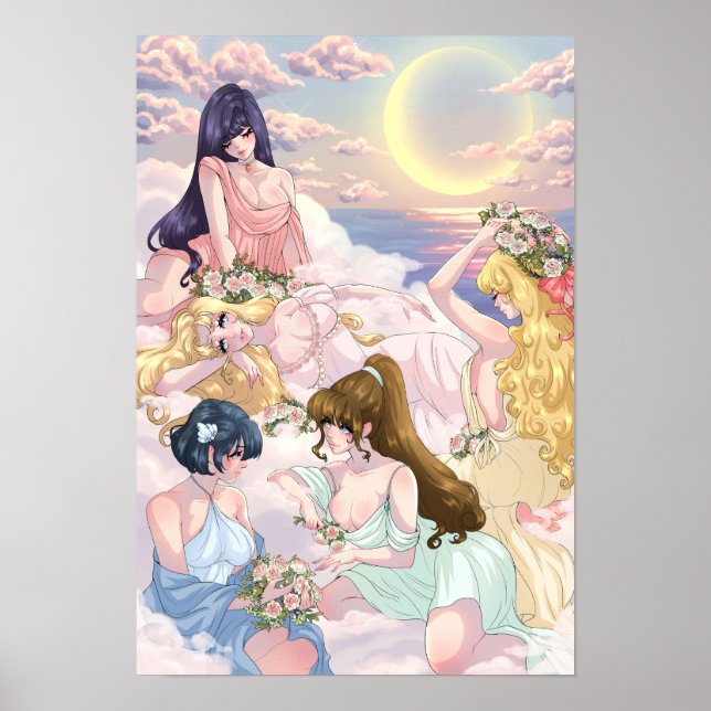 Après-midi : Sailor Moons Inspiré - Poster Matte (Devant)