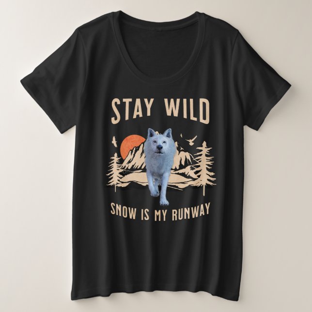Après Ski Snow Runway Wolf Art (Design devant)