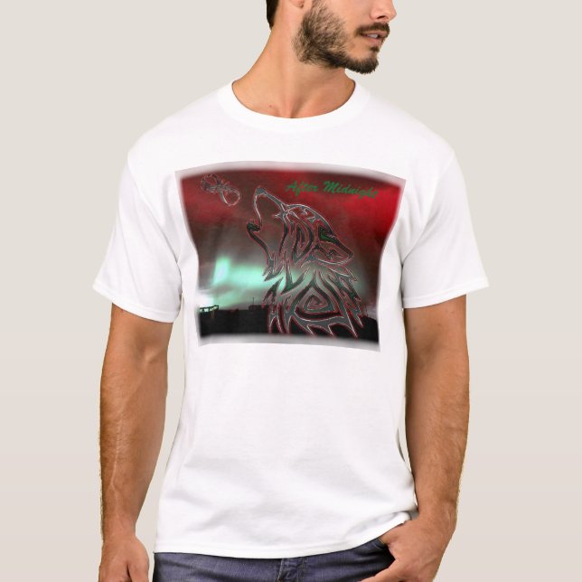 Après T-shirt blanc de minuit de frontière de (Devant)
