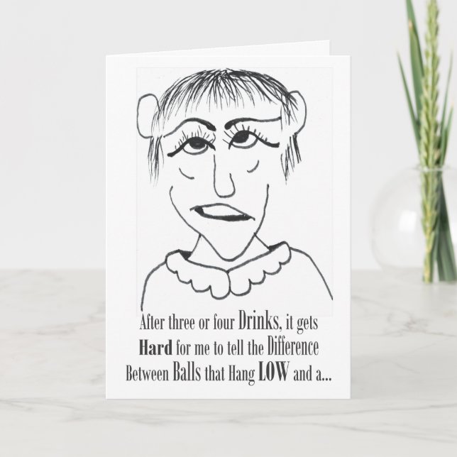 Après trois ou quatre verres - Carte d'amitié (Devant)