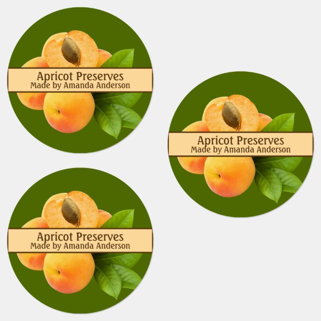 Apricot conserve le Étiquette alimentaire circulai (Groupe)