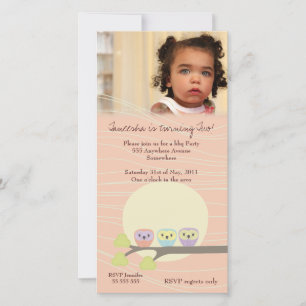 Apricot Owls Girls Birthday Party Premium Invitati