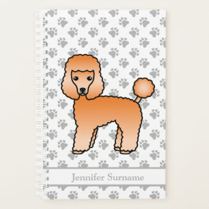 Apricot Toy Poodle mignonette Cartoon Chien & Text