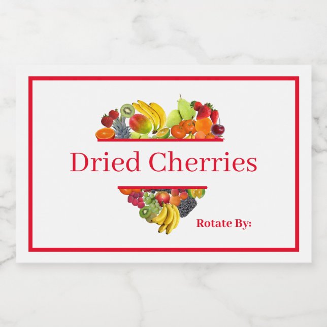Apricots secs Étiquette de contenants alimentaires (Étiquettes simples)