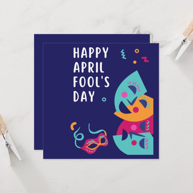 April Fool's day Paper Plate (Devant/Arrière en situation)