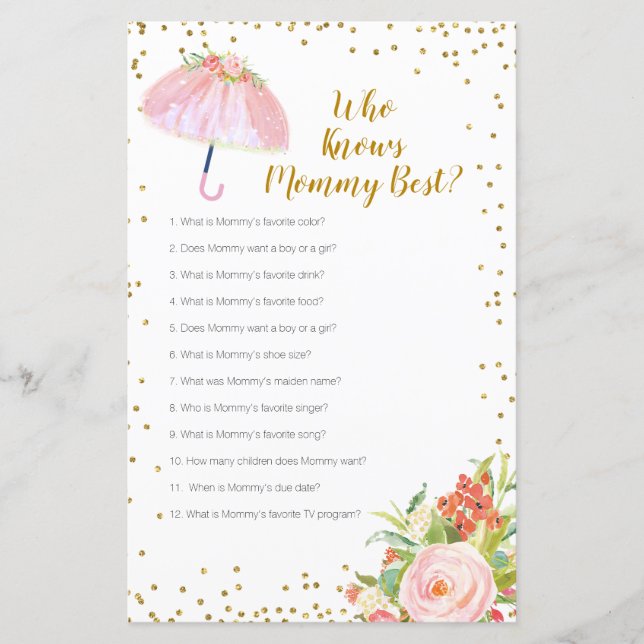 April Shower Qui Connaît Mommy Meilleur Jeu (Devant)