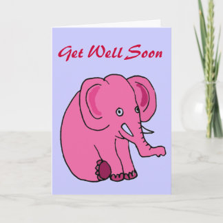 AQ - Drôle éléphant rose obtenir la carte de bien