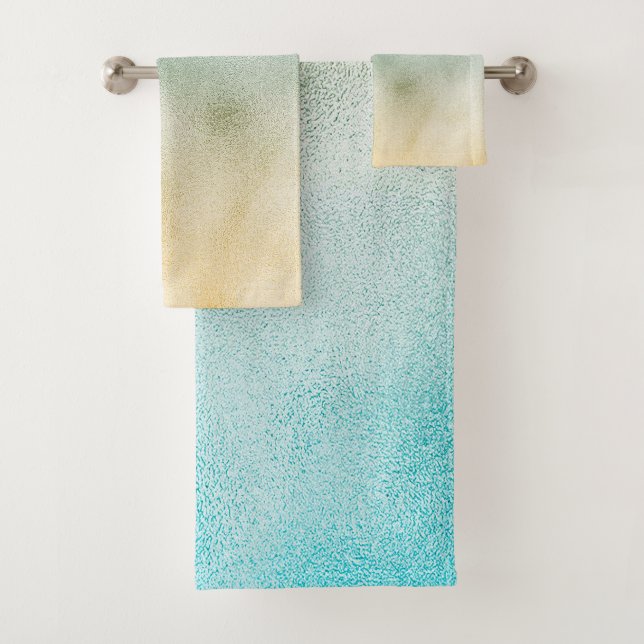 Aqua and Gold Ombre Foil (En situation)