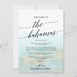 Aqua Beach The Bahamas Bienvenue Lettre & Itinérai