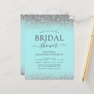 Aqua Blue Silver Parties scintillant nuptiale de d