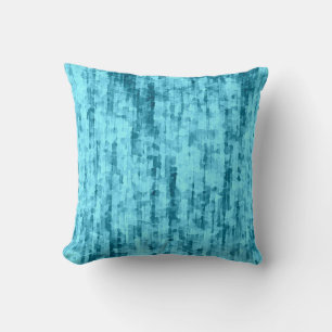 Aqua Blue Watercolor Coussin Motif Abstrait
