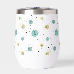 Aqua Blue Yellow Franciscan Starburst milieu du si