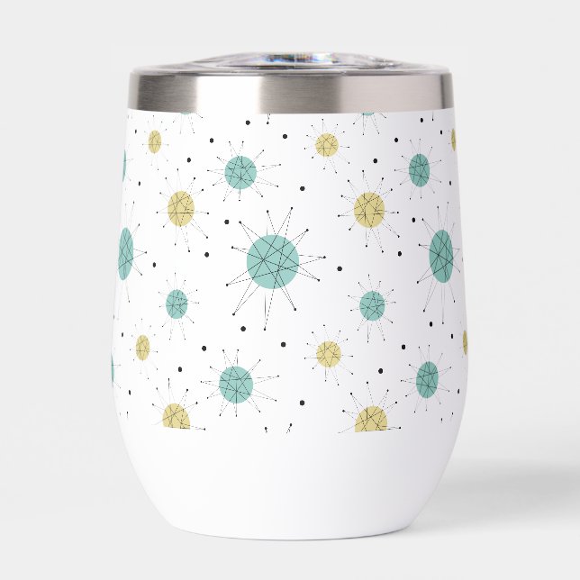 Aqua Blue Yellow Franciscan Starburst milieu du si (Avant)