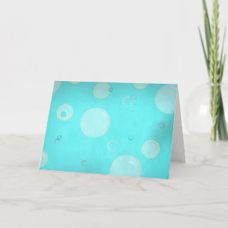 Aqua Cercles flottants et bulles cartes de voeux