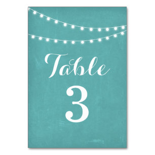 Aqua Chaîne Été - Numéro de table Mariage