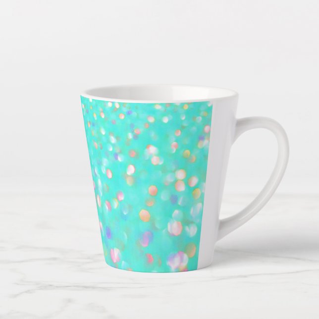 Aqua Confetti Latte Mug (Droite)