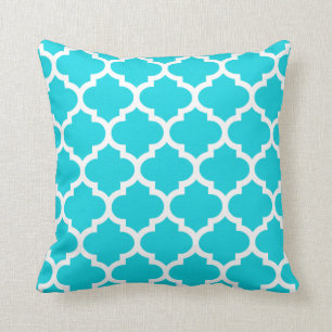 Aqua Coussin marocain de Quatrefoil
