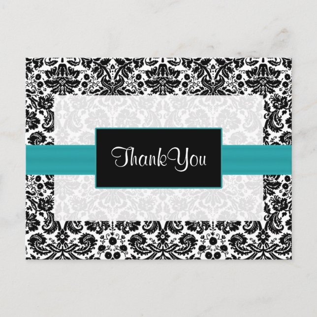 aqua damask MerciYou Cartes (Devant)