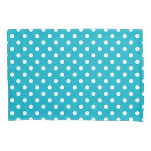 Aqua et douille blanche de couverture de taie