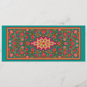 Aqua et Faire-part de mariage marocaine rose