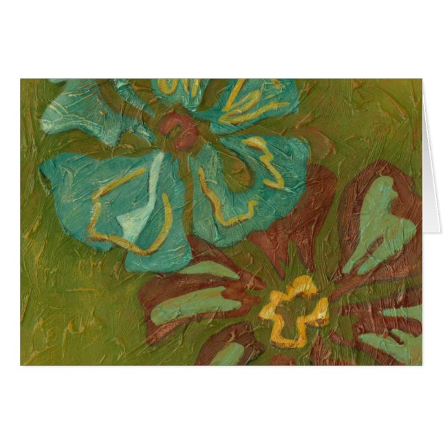 Aqua et Fleurs orange brûlées sur Arrière - plan v (Devant horizontal)